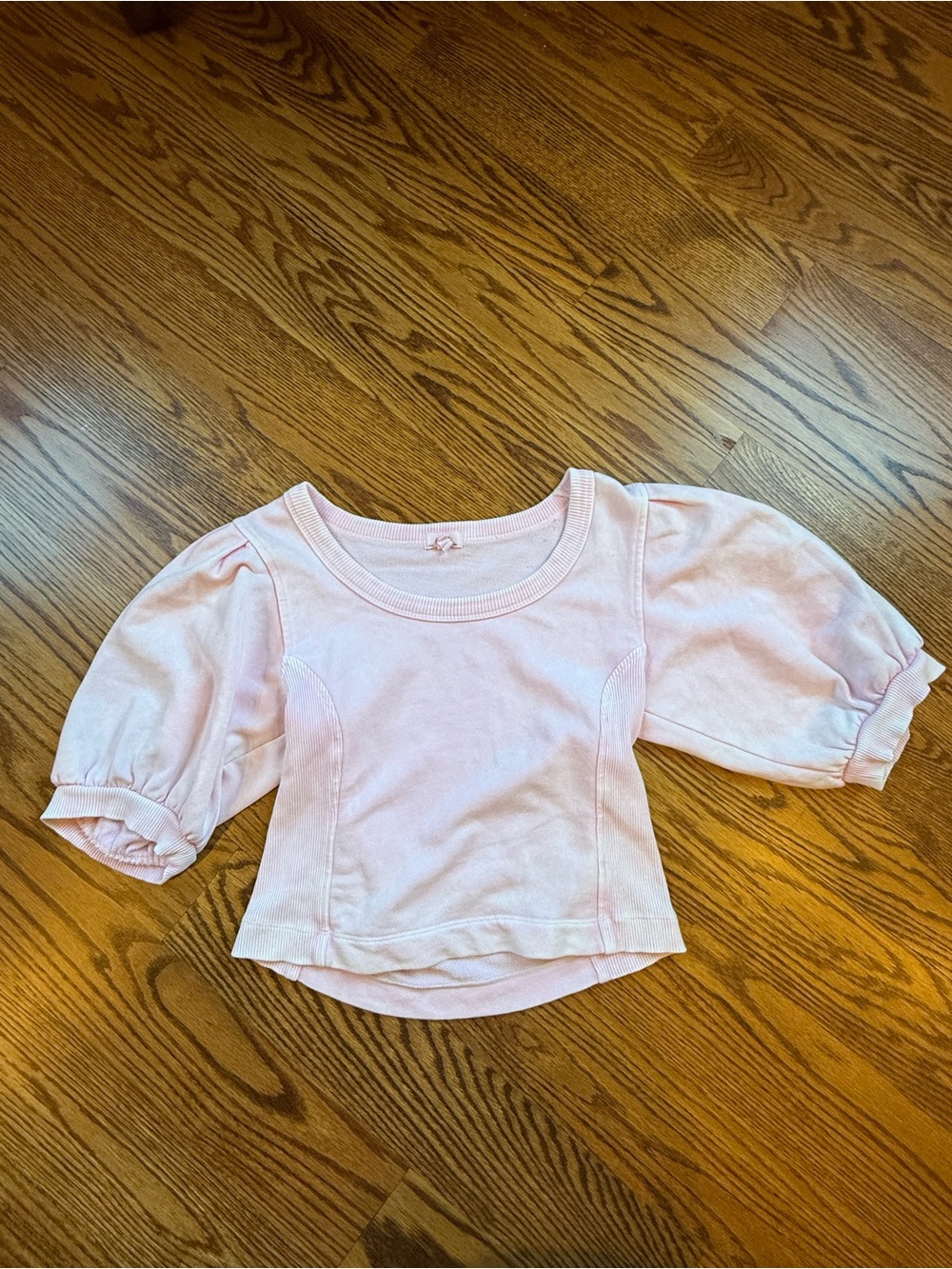 aerie Girls' Light Pink Puff Sleeve Top